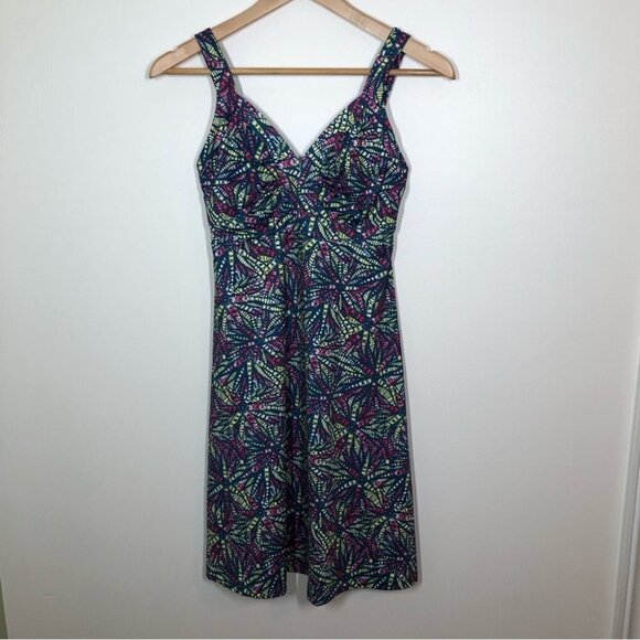 Patagonia  Minette Floral Geometric Dress in Blue, Yellow, & Pink Size XS - Picture 2 of 8